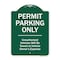 Signmission Permit Parking Unauthorized Vehicles Towed Vehicle Owners Expense Alum, 18" L, 24" H, GW-1824-9937 A-DES-GW-1824-9937 - alternate 1